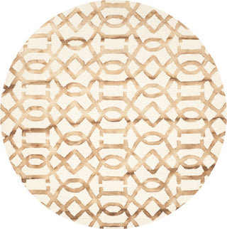 Safavieh Dip Dye 712 Ivory/Camel Area Rug Round