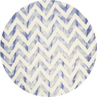 Safavieh Dip Dye 715 Ivory/Blue Area Rug Round