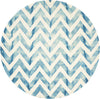 Safavieh Dip Dye 715 Ivory/Turquoise Area Rug Round