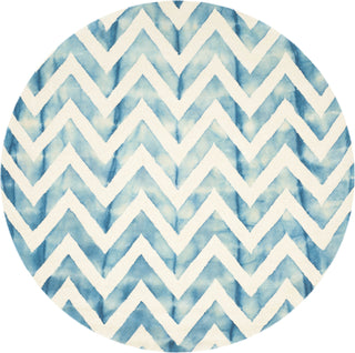 Safavieh Dip Dye 715 Ivory/Turquoise Area Rug Round