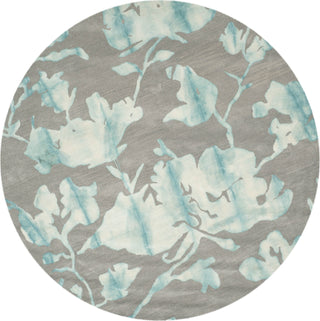 Safavieh Dip Dye 716 Grey/Turquoise Area Rug Round