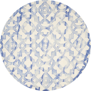 Safavieh Dip Dye 717 Ivory/Blue Area Rug Round