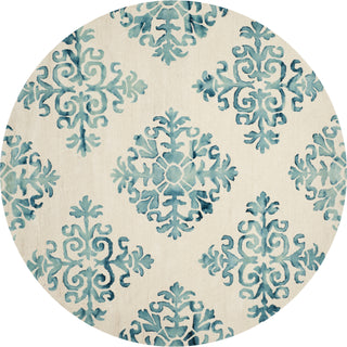 Safavieh Dip Dye 720 Ivory/Light Blue Area Rug Round