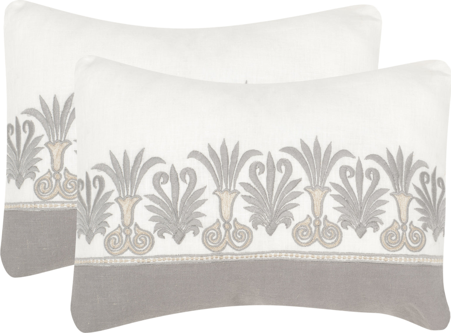 Safavieh Royal Palm Embroidered-Linen Sterling main image