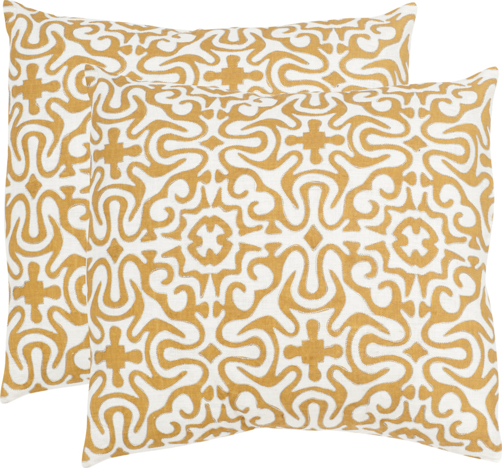 Safavieh Quixote Embroidered-Linen Sienna main image