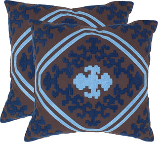 Safavieh Pete Embroidered-Cotton Chocolate/Indigo main image