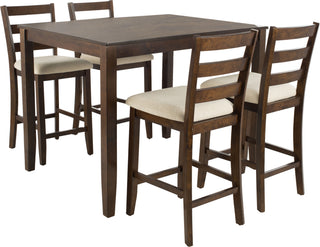 Safavieh Melvin 5 Piece Pub Set Brown and Beige Furniture main image