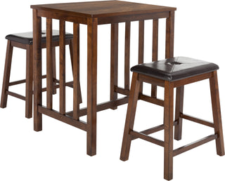 Safavieh Ilana 3 Piece Pub Set Chestnut and Black Furniture 