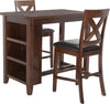 Safavieh Everest 3 Piece Pub Set Mahogany and Black Furniture main image