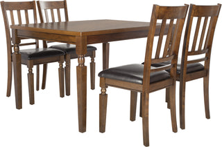 Safavieh Kodiak 5 Piece Dining Set Light Oak and Black Furniture main image