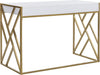 Safavieh Elaine 2 Drawer Desk White and Gold Furniture 