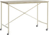Safavieh Callie Rolling Desk Light Oak and Cream Furniture 