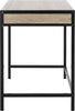 Safavieh Alan 1 Shelf Desk With Drawer Oak and Black Furniture 
