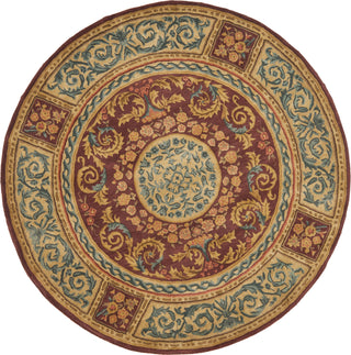 Safavieh Empire Em421 Burgundy/Gold Area Rug Round