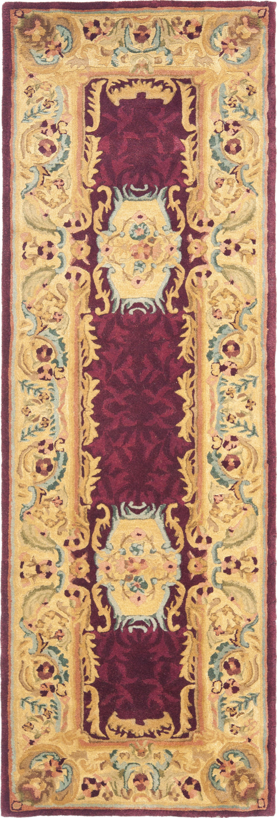 Safavieh - Runner Lana Burgundy E Oro 2'6x10', Tradizionale Europeo Handmade - Foto 2