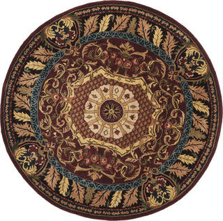 Safavieh Empire Em424 Red/Burgundy Area Rug Round