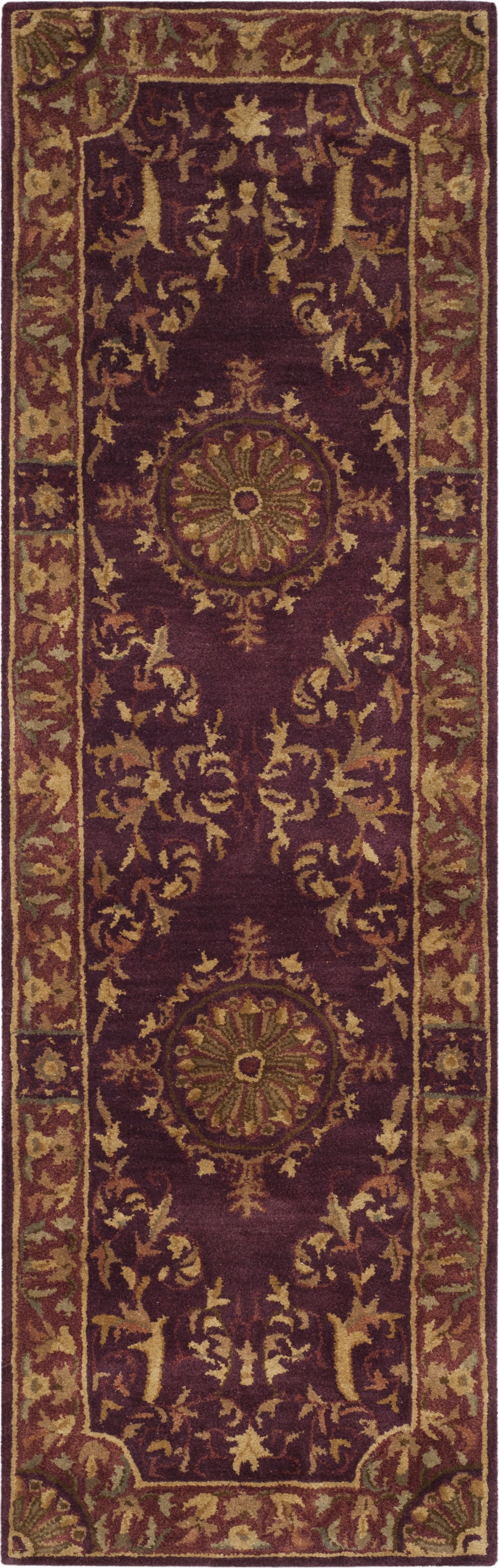 Safavieh - Runner Lana Burgundy E Oro 2'6x10', Tradizionale Europeo Handmade - Foto 8