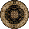 Safavieh Empire 459 Black/Ivory Area Rug Round