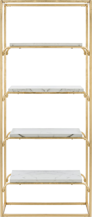 Safavieh Fiora 4 Tier Etagere Gold and White Furniture main image