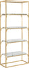 Safavieh Fiora 4 Tier Etagere Gold and White Furniture 