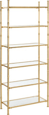 Safavieh Arden 6 Tier Etagere Gold and Clear Furniture 