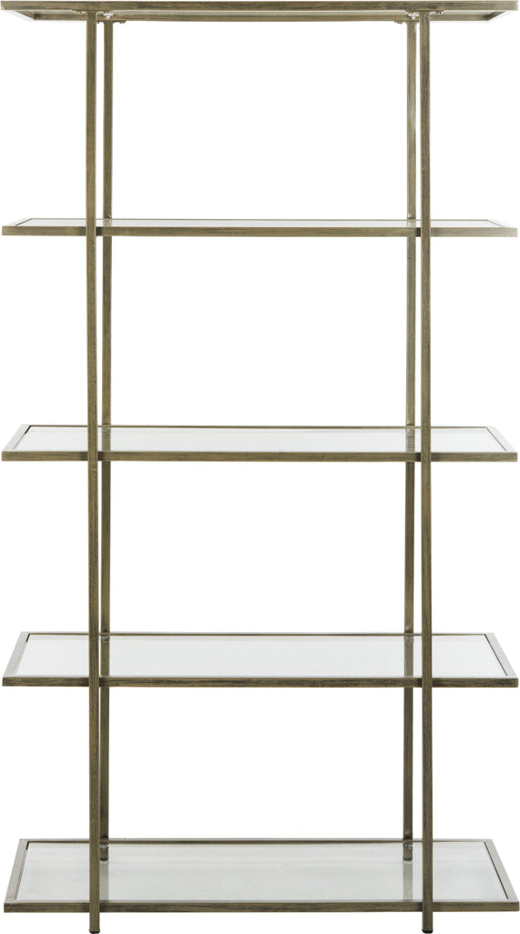 Safavieh Francis 5 Tier Etagere French Silver and Clear Furniture main image