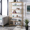 Safavieh Brooklyn 7 Tier Etagere Gold and Clear Furniture  Feature