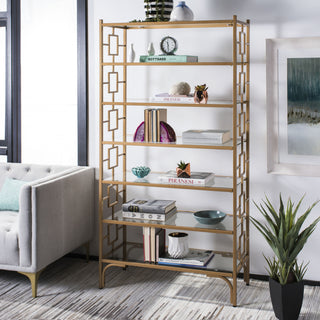 Safavieh Brooklyn 7 Tier Etagere Gold and Clear Furniture  Feature