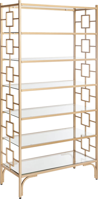 Safavieh Brooklyn 7 Tier Etagere Gold and Clear Furniture 