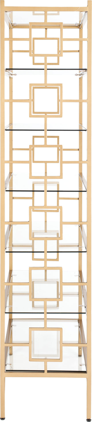 Safavieh Brooklyn 7 Tier Etagere Gold and Clear Furniture 