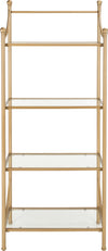 Safavieh Diana 4 Tier Etagere Gold Liquid and Tempered Glass Furniture main image