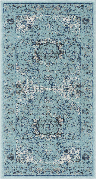 Safavieh Evoke EVK220E Light Blue/Light Blue Area Rug 