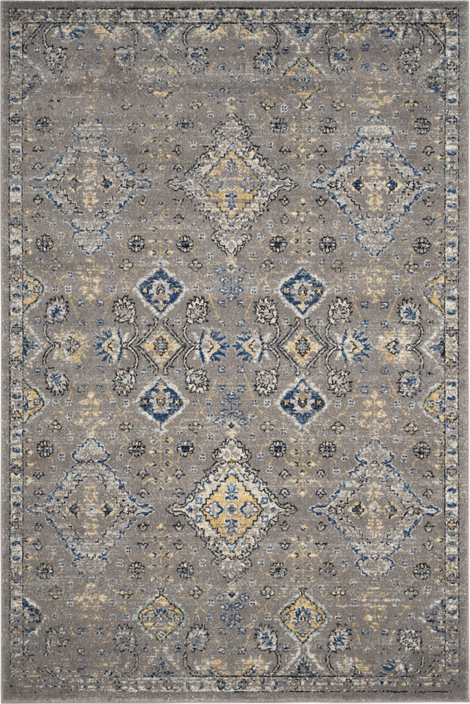 Safavieh Evoke EVK224G Dark Grey/Yellow Area Rug main image