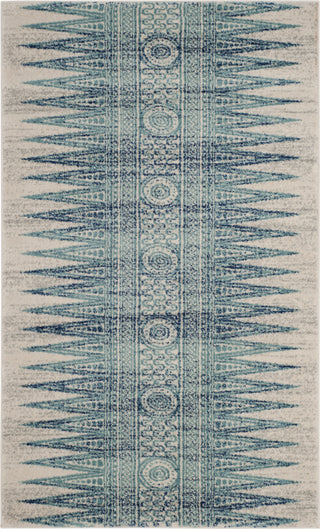 Safavieh Evoke EVK226T Ivory/Turquoise Area Rug 