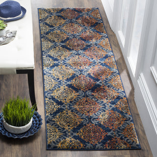 Safavieh Evoke EVK230S Blue/Orange Area Rug 