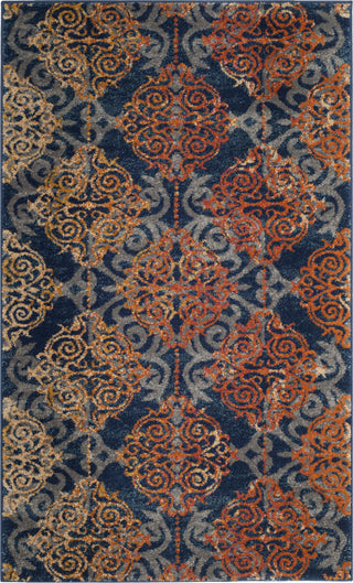 Safavieh Evoke EVK230S Blue/Orange Area Rug 