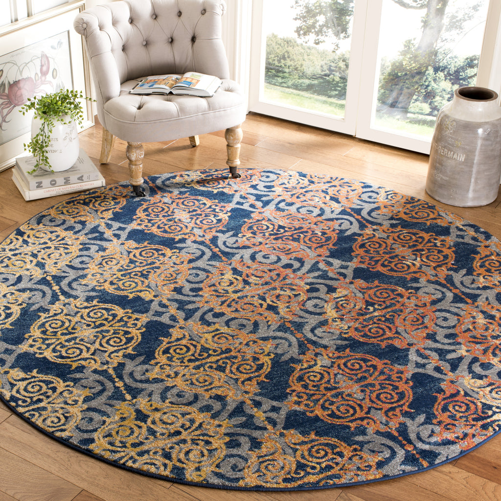 Blue And Orange Area Rug