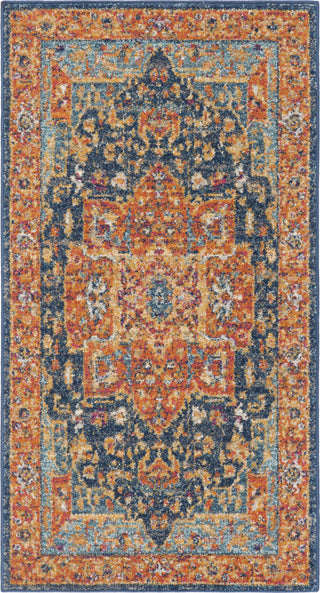 Safavieh Evoke EVK275C Blue/Orange Area Rug 