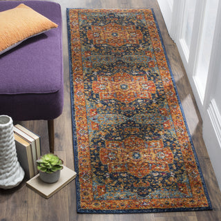 Safavieh Evoke EVK275C Blue/Orange Area Rug  Feature