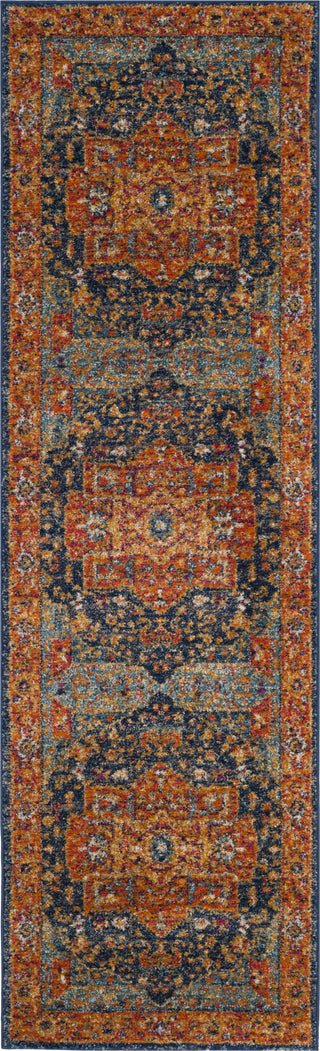 Safavieh Evoke EVK275C Blue/Orange Area Rug 