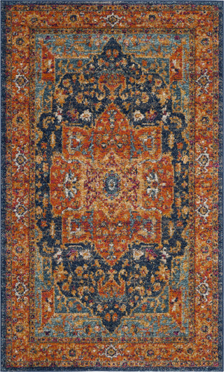 Safavieh Evoke EVK275C Blue/Orange Area Rug 