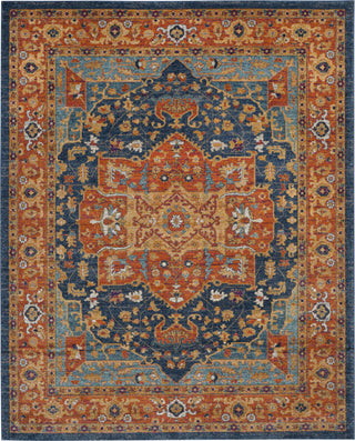 Safavieh Evoke EVK275C Blue/Orange Area Rug 