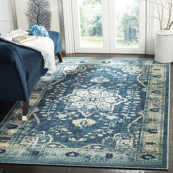 Safavieh Evoke EVK509A Navy/Gold Area Rug Incredible Rugs and Decor