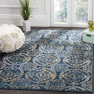 Safavieh Evoke EVK517D Navy/Creme Area Rug  Feature