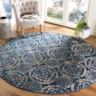 Safavieh Evoke EVK517D Navy/Creme Area Rug 