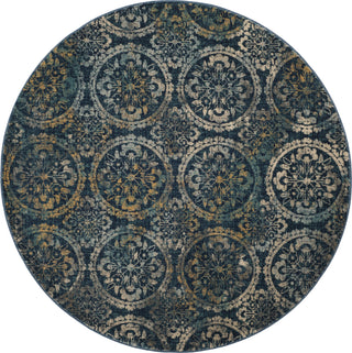 Safavieh Evoke EVK517D Navy/Creme Area Rug 