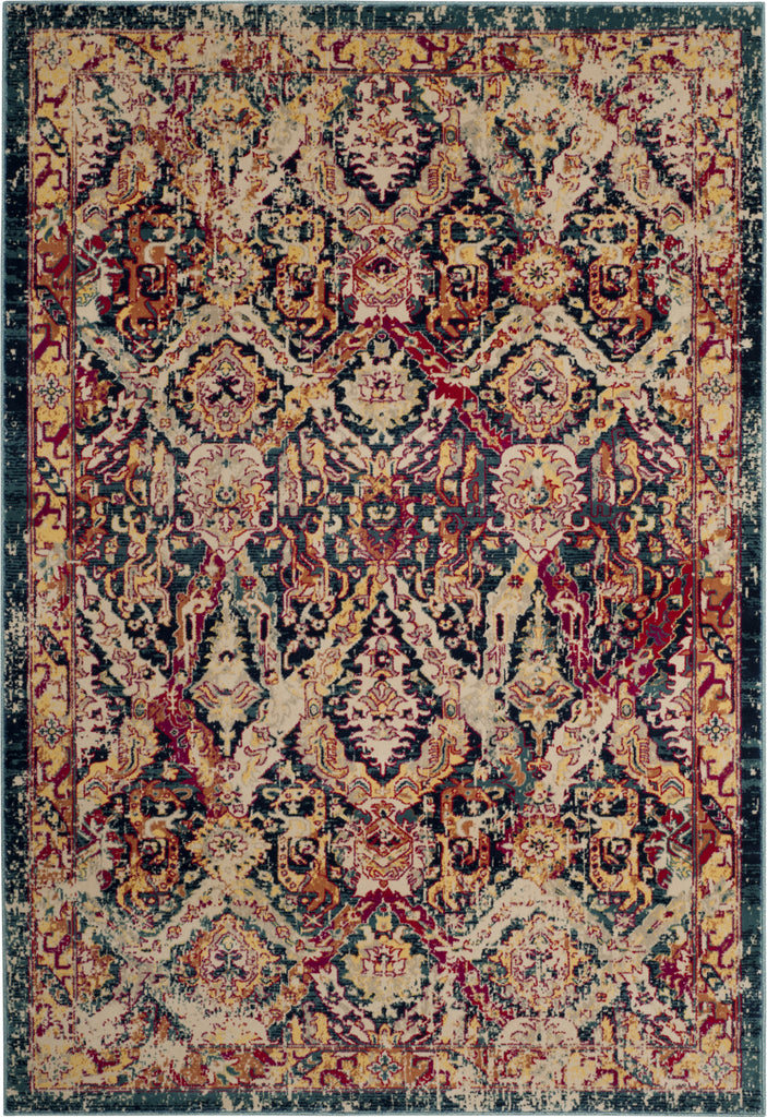 Safavieh Evoke EVK523T Blue/Fuchsia Area Rug main image