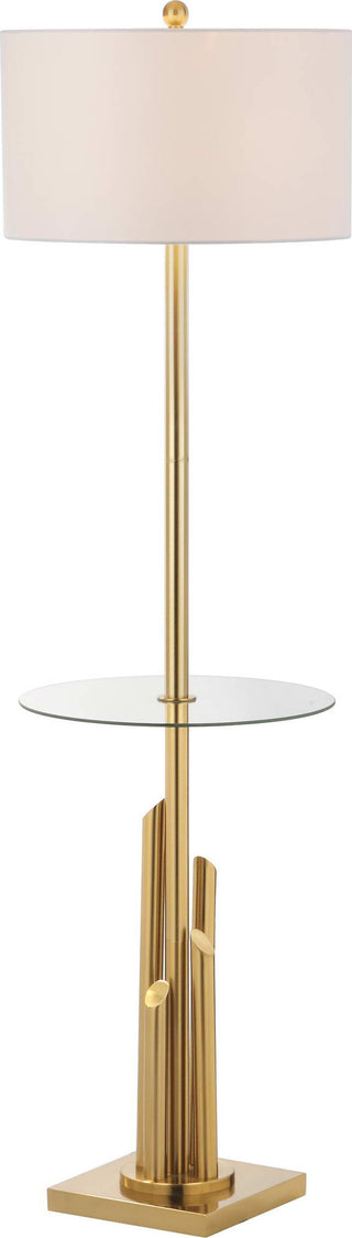 Safavieh Ambrosio 61-Inch H Floor Lamp Side Table Brass/Gold Mirror main image