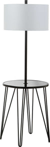 Safavieh Ciro 58-Inch H Floor Lamp Side Table Black Mirror 