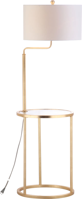 Safavieh Crispin Floor Lamp Side Table Gold Leaf main image